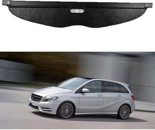 ZhanHY Einziehbarer Auto Laderaumabdeckung Rollo für Mercedes Benz B Class W246 B180 B200 B260 2012-2019,Hutablage Zum Schutz Der PrivatsphäRe Cargo Cover