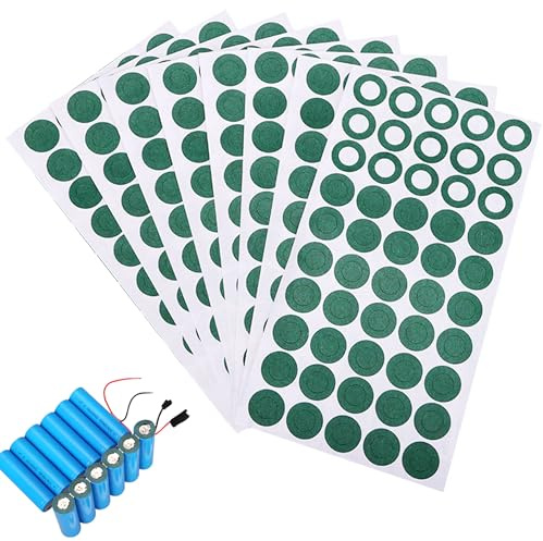 ANBOO 18650 Insulating Self-Adhesive, 18650 Lithium Batteries Insulator Rings Paper, Adhesive Paper (200 Pieces Hollow Rings + 200 Pieces Solid Rings)