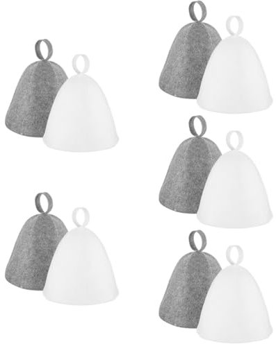 BESPORTBLE 5 Sätze Saunahut Aus Filz Hüte Für Frauen Sonnenhut Für Damen Außensauna Duschkappen Filzhut Saunaofen Saunauhr Saunahut Atmungsaktiv Saunahüte Für Den Haushalt Gefühlt 2 Stück * 5