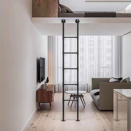 Scala in metallo resistente da parete, per letto a castello in ferro battuto, scala di sicurezza per letti alti, multiuso, uso interno/esterno, 105 cm, per casa e soppalchi