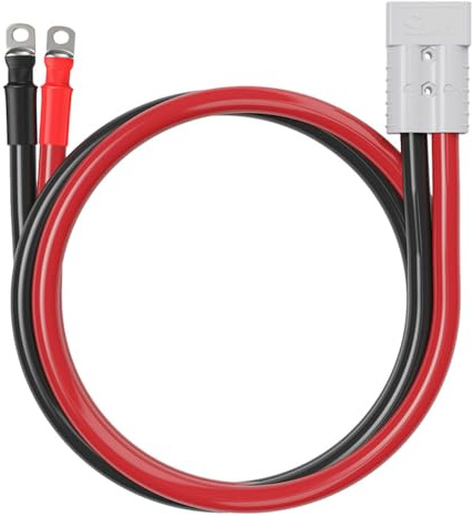 AUTKLER 6AWG 50A Anderson Connector to Battery Terminal Cable,O-Ring Lug Dia 8mm (Anderson Cable-1)