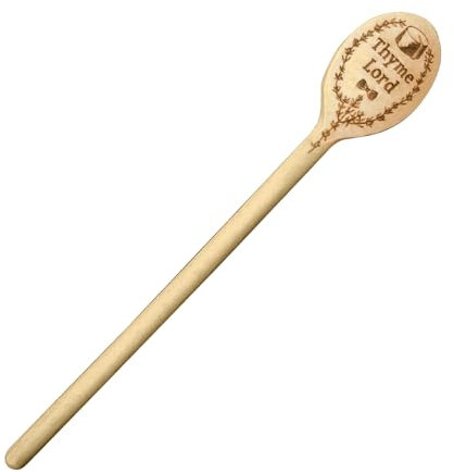 Wooden Cooking Spoons Set, Engraved Funny Small Kitchen Utensils for Stirring, Mixing, and Serving, Heat-Resistant Spatula Style Tools, Made of Wood Material, 12×1.57in