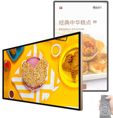 ZAYMGPD Advertising Media Player, 21.5/32/43/50 Inches, 1+8gb, Supports Split Screen, Remote Publishing, Automatic Loop Playback, Timer Switch,1920x1080p,Wall-Mounted Digital Media Display 21inches