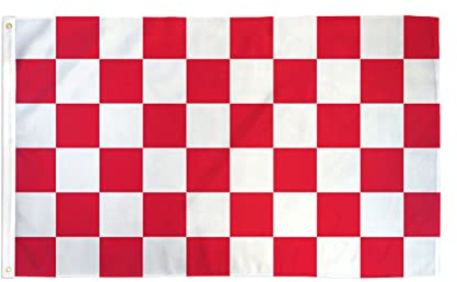 Willkommensflagge Rot-Weiß Kariertes Karo-Rennen Outdoor-Flaggen Willkommensflagge Hochzeitsdekoration Für Feiertagsdekoration Clubs 90X150 Cm