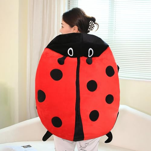 Dioche Wearable Pillow Adult Wearable Ladybug Pillow | Cute Warm Sleeping Plush | Oversized 100cm/39.4in Ladybug for Children & Adults | Stress Relief Decor (60cm)