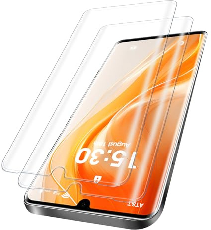 VideoSecu 2 Stück für Panzerglas für Huawei P30 Pro Schutzfolie, 9H Härte HD Gehärtetes Glas Displayschutzfolie, Blasenfrei, Ölfeste & Kratzfeste Anti-Fingerabdruck Schutzglas
