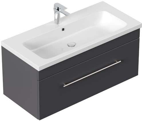 Magnolia Home Badmöbel Diora 100cm SoftClose anthrazit