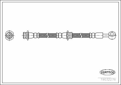 Corteco 19032276 Bremsschlauch hinten links | 19032276 Kompatibel mit Primera (P11),Primera Traveller (WP11)