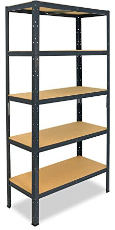 shelfplaza® 180x80x50cm HOME Schwerlastregal anthrazit/Metallregal mit 5 Böden/Kellerregal Metall, Garagenregal, Werkstattregal oder Regal Lagerregal/Steckregal Metall mit 175kg Tragkraft