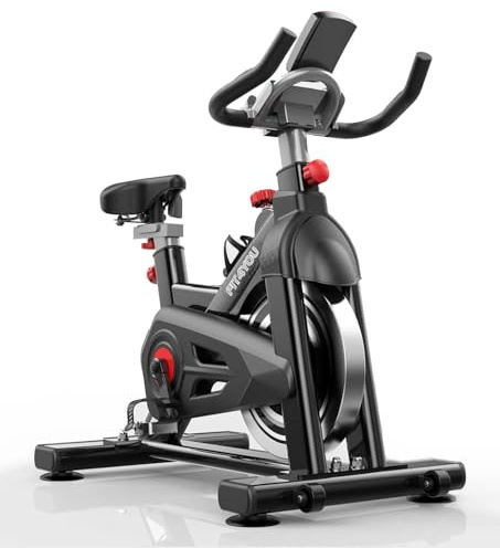 FIT4YOU Exercise Bike Indoor Cycling Home Gym Workout Cardio Fitness Adjustable Resistance LCD Monitor FH-EB07