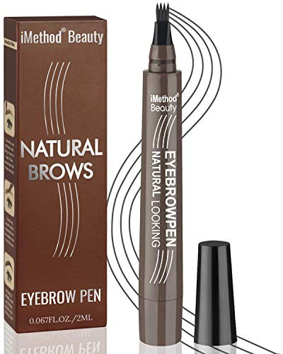 iMethod Augenbrauenstift - Upgrade Augenbrauen TattooPen Augenbrauen Make-up Langlebig Wasserdicht und Wischfest Dunkelgrau