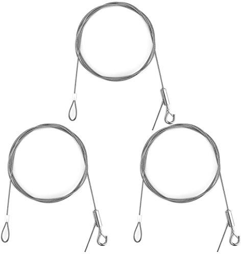 LUTER 3Pcs 2mmx2m Adjustable Picture Hanging Wire 40Kg for Hanging Photo Frame Artwork Mirror Light