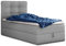 Boxspringbett Best Mini mit Bettkasten und Matratzentopper - Einzelbett mit Bonell-Matratze und Topper, Polsterbett, Bett, Schlafzimmer (80 x 200 cm, Grau (Inari 91))