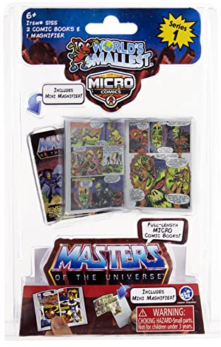 World's Smallest Masters of The Universe Micro Comics Geschenk für erwachsene Sammler und Motu-Fans jeden Alters.