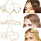 KARLOR 3 Stücke Kopfschmuck Gold Kopfkette Haarskette Boho Stirnband Münzen Perlen Quaste Pailletten Prinzessin Haarband Hochzeit Fest Party Halloween Cosplay Haarschmuck Damen Mädchen(Prinzessin Set)