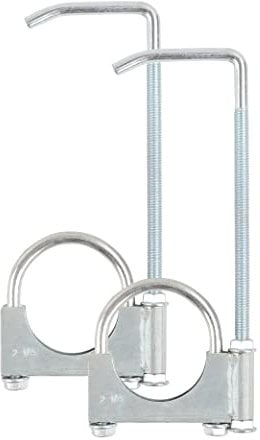 GESEXI - Exhaust Clamp with Hanger for 2.25 Exhaust Pipe Universal Clamp on Exhaust Suspension 2 Pack