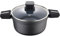 SAN IGNACIO Bistro | Cacerola Antiadherente de 24 cm con Tapa| Fabricadas con Aluminio Fundido | Aptas para Todo Tipo de Cocinas | Gris