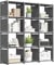 REIBII 12 Cube Storage Unit, Under Stairs Storage Cubes, Cube Shelf Storage for Bookcase Use, DIY, Living Room Display, Grey