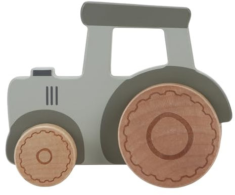 Little Dutch 7134 FSC Holz Traktor grün - Little Farm