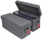 NUSWOR Upgrades CD Storage Box - Perfect CD Case Storage Solution, Stackable CD Organizer with Lid, 2Pack CD Holder 14.37 x 5.5 x 6.3 Inches - Holds 70 Jewel Cases - Grey