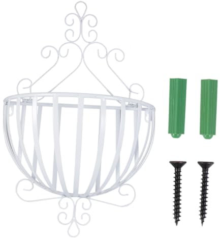 CAXUSD Portavasi Da Parete in Ferro Con Drenaggio Design Per Piccoli Vasi Da Giardino