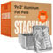 Stack Man Aluminum Pans 9x13 Disposable Aluminum Foil Pans [100-Bulk-Pack] Large Baking Pan Trays - Heavy Duty Half Size Chafing Dishes. Food Containers for Roasting, Cooking, Heating or Steam Table