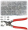 200 Sets Druckknöpfe mit Zange, Druckknopf Set mit Zange, Metall Druckknöpfe für Kleidung, Edelstahl Druckknöpfe Ohne Nähen für DIY Kleidung Stoff, mit Druckknopfzange