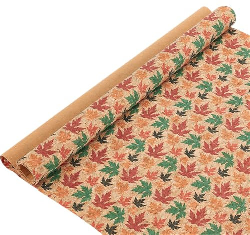 PH PandaHall 135x50cm Korkstoff Blumenmuster Weiche Korkplatten Retro Stil Dünnes Korkband Zum Nähen Kork Mit Kamelienmuster Zum Taschen, Verpackungsmaterial oder DIY Handwerk Handwerk Projekte