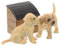 ifundom Niedliches Hundehaus-Set Realistisches Hundespielzeug Gartenzubehör Für Jungen Und Mädchen