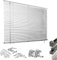 HUGG (28-KF) Alu-Jalousie Klemmfix ohne Bohren, Fenster-, Wand- und Deckenmontage, 180 x 160 cm (B x H), Silber