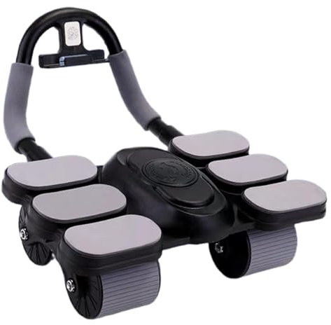 Ab Roller Rad, Automatischer Rebound Ab Roller, Core Workout Equipment Vierrad Bauchrad Ab Roller für Damen Herren Fitness Ab Roller Maschine Rebound Ab Roller Vierrad Ab Roller