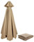 KDQRMVV Auvent de Remplacement pour Parasol déporté à 8 Baleines de 350 cm(Color:Khaki)