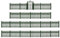 Evemodel 1 Set Spur 0 1:50 Modell Zaun Kunststoffzaun Bausatz Landschaftsbau Dekoration (B-I13 weiß)