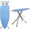 TEENO Tabla De Planchar Plegable 120 x 45 cm, Compatible con Plancha De Vapor, Cerradura Segura,7 Ajustes De Altura,100% Algodón,Soporte De Plancha Integrado, Universal para Hogar/Lavandería(Azul)