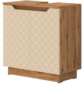 Vicco Waschbeckenunterschrank Lotta, Cashmere, 58.9 x 62.1 cm | mit 2 Türen, geeignet zur Platzierung über handelsüblichen Waschbecken