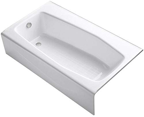 Kohler K-713-0 Villager Bath with 4-Inch Ledge and Left-Hand Drain, White