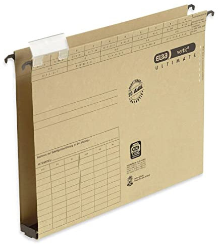 Elba Hängesammler A4, vertic Ultimate, Karton, 3 cm Boden, braun, 25 Stück