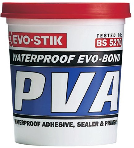 4 x 1 Litre Evo-Stik Waterproof PVA Building Glue Primer Sealer waterproofer Admixture 123601