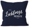 MoonWorks Kissenbezug Lieblingsmensch Geschenk Freundschaft Partner Freundin Kissen-Hülle Kopfkissen Deko-Kissen 40x40 Baumwolle Navy 40cm x 40cm