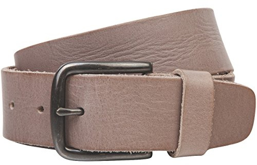 LINDENMANN Herren Ledergürtel/Herren Gürtel, Vollrindleder im used Look, taupe