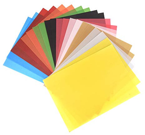 ewtshop® 20 Blatt buntes Transparentpapier, 10 Farben, DIN A4, 100 g/qm, Pergamentpapier zum Basteln, Verpacken, Scrapbooking