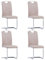 vidaXL Freischwinger 4 STK., Esszimmerstuhl mit Stahlrahmen, Schwingstuhl Stuhl für Esszimmer Küche, Küchenstuhl Polsterstuhl, Cappuccino-Braun Kunstleder