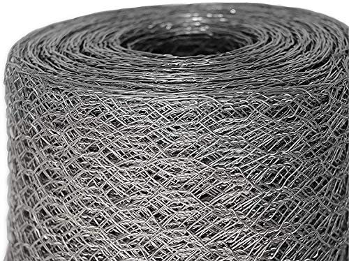 Garden Mile® Galvanised Coated Chicken Wire Mesh Rabbit Animal Fence Steel Metal Garden Wire Mesh Netting Boundary Fencing Pest Control (10m x 0.9m x 13mm)