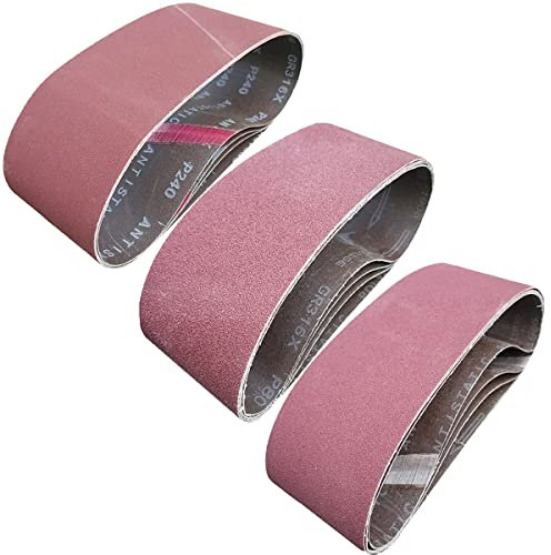 Tonmp 15 PCS 4 x 24 Premium Sander Belts - 5 Each of 40 80 120 Grit Aluminum Oxide Sanding Belts For Belt sander (4x24 inch)