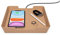 Einova Valet Tray Home Office Desktop-Aufbewahrungsbox mit drahtlosem 10W-Ladegerät für Mobiltelefone | Schnellladen | Kompatibel mit Apple iPhone, AirPods, Samsung & Android Smartphones – Gold