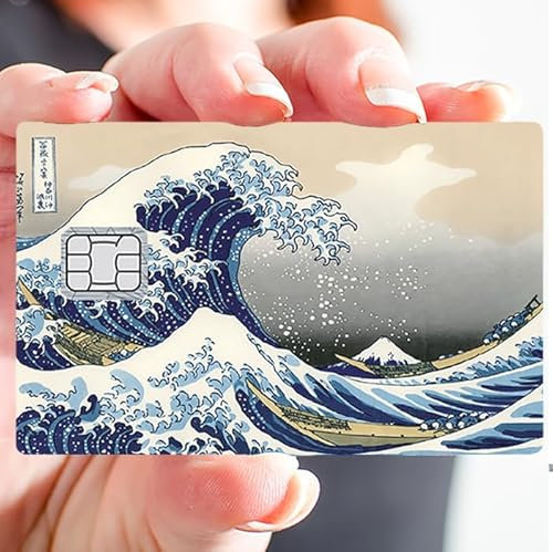 Aufkleber für Kreditkarten, US-Größe: Die große Welle von Kanagawa von Hokusai - Unterscheiden und dekorieren Sie Ihre Kreditkarte nach Ihren Wünschen