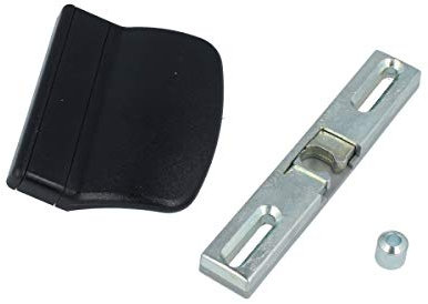 MS Beschläge Balkontür-Set Balkontürgriff Balkontürschnäpper mit Gegenstück Universalschnäpper Ziehgriff Terrassentürgriff Türgriff (Schwarz - RAL9005)