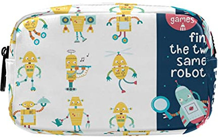 Kinder Roboter Cartoons Lustig Federmäppchen Federtaschen Mäppchen Große Kapazität Schlamperbox Kosmetik Make-up Tasche für Jungen Mädchen Schule Schüler