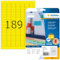 HERMA 4243 Farbige Etiketten gelb ablösbar, 640 Blatt, 25,4 x 10 mm, 189 pro A4 Bogen, 120960 Stück, selbstklebend, bedruckbar, matt, blanko Papier Farbetiketten Aufkleber