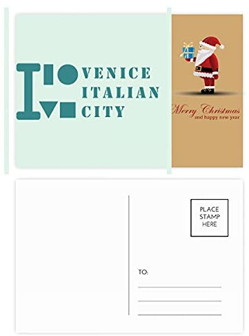 Postkarten-Set Venedig, italienischer Weihnachtsmann, 20 Stück